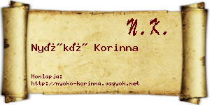 Nyókó Korinna névjegykártya
